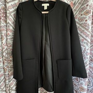 H&M Black Textured Women's Blazer
